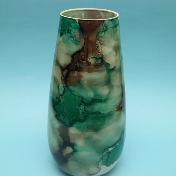 Other - Vintage Contemporary Mottled Glass Vase | Franco of Italy Style | Marbled Vase